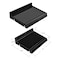 Azar Displays Black 8 Compartment Divider Bin Cosmetic Tray, Pushers - 8 Slots per Tray, 2-Pack 225830-8COMP-BLK-2PK - alternate 4
